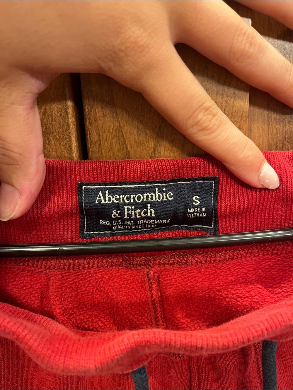 Abercrombie & Fitch Red Fleece Joggers - Picture 2 of 4